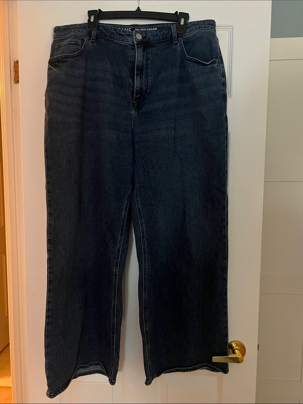 Reitmans Dark Indigo Wide Leg High-Rise Jeans